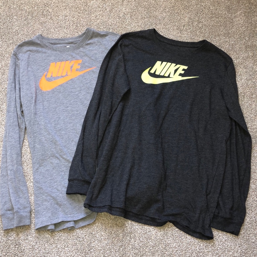 Nike cotton long sleeve tees